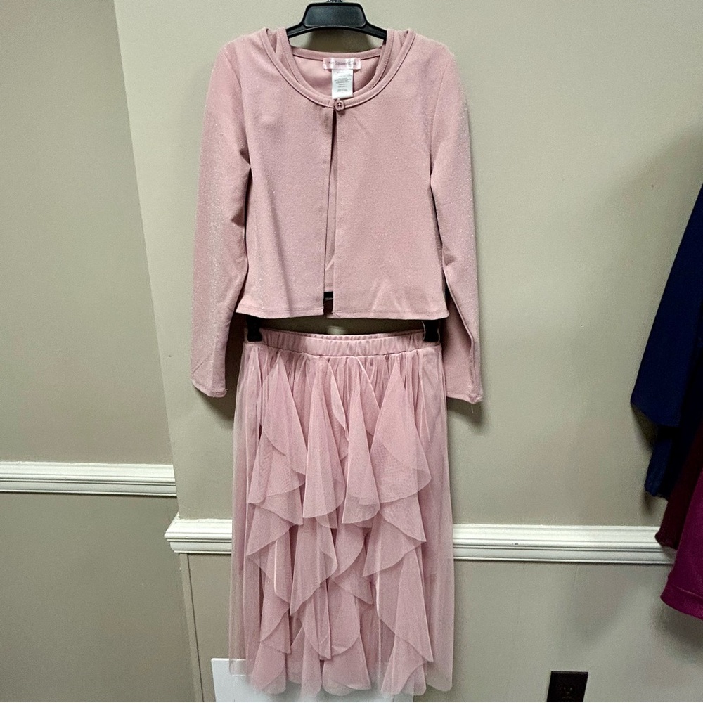 Elegant Mauve Pink Three-Piece Set Love Squared Girls Sz 10 NWT